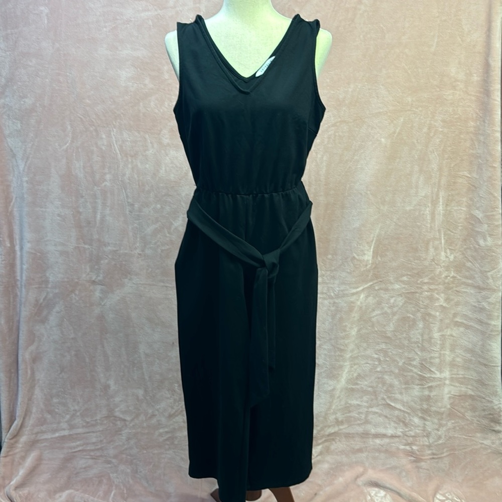 Pop Sugar Small Pant Jumpsuit With Belt Waist to Hem 33” Black